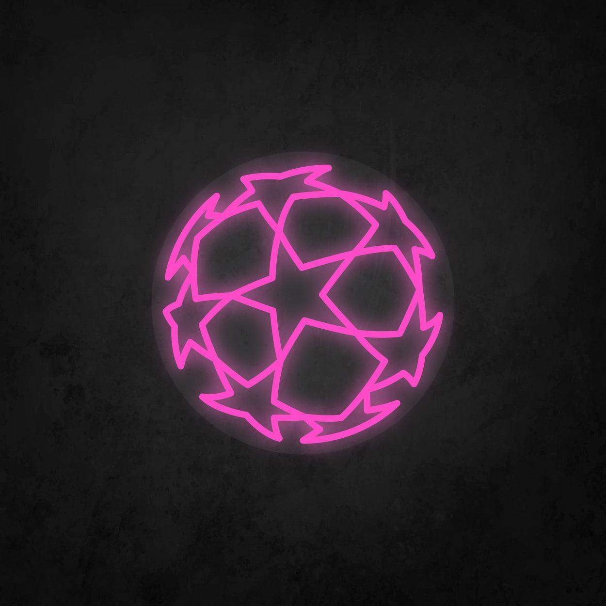 LED Neon Sign - UEFA champions League ball - Neonbir