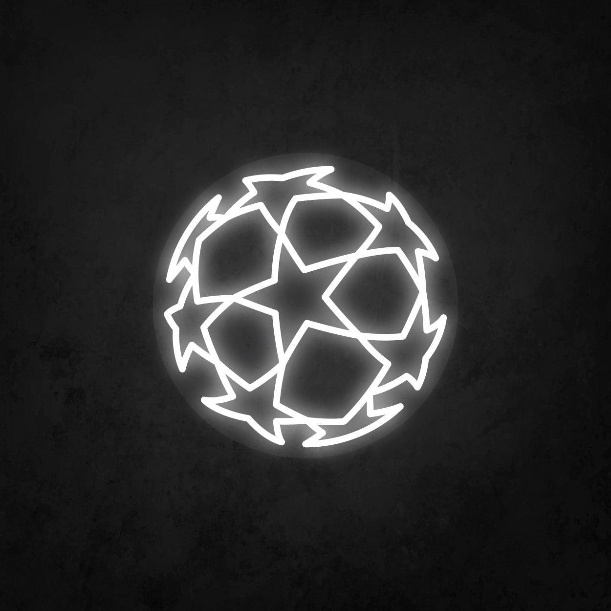 LED Neon Sign - UEFA champions League ball - Neonbir