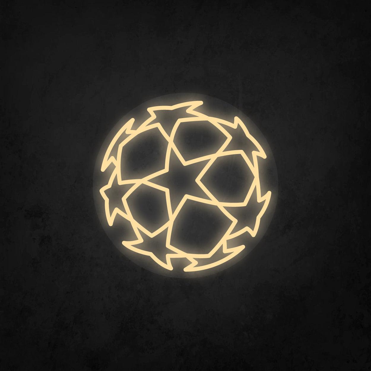 LED Neon Sign - UEFA champions League ball - Neonbir