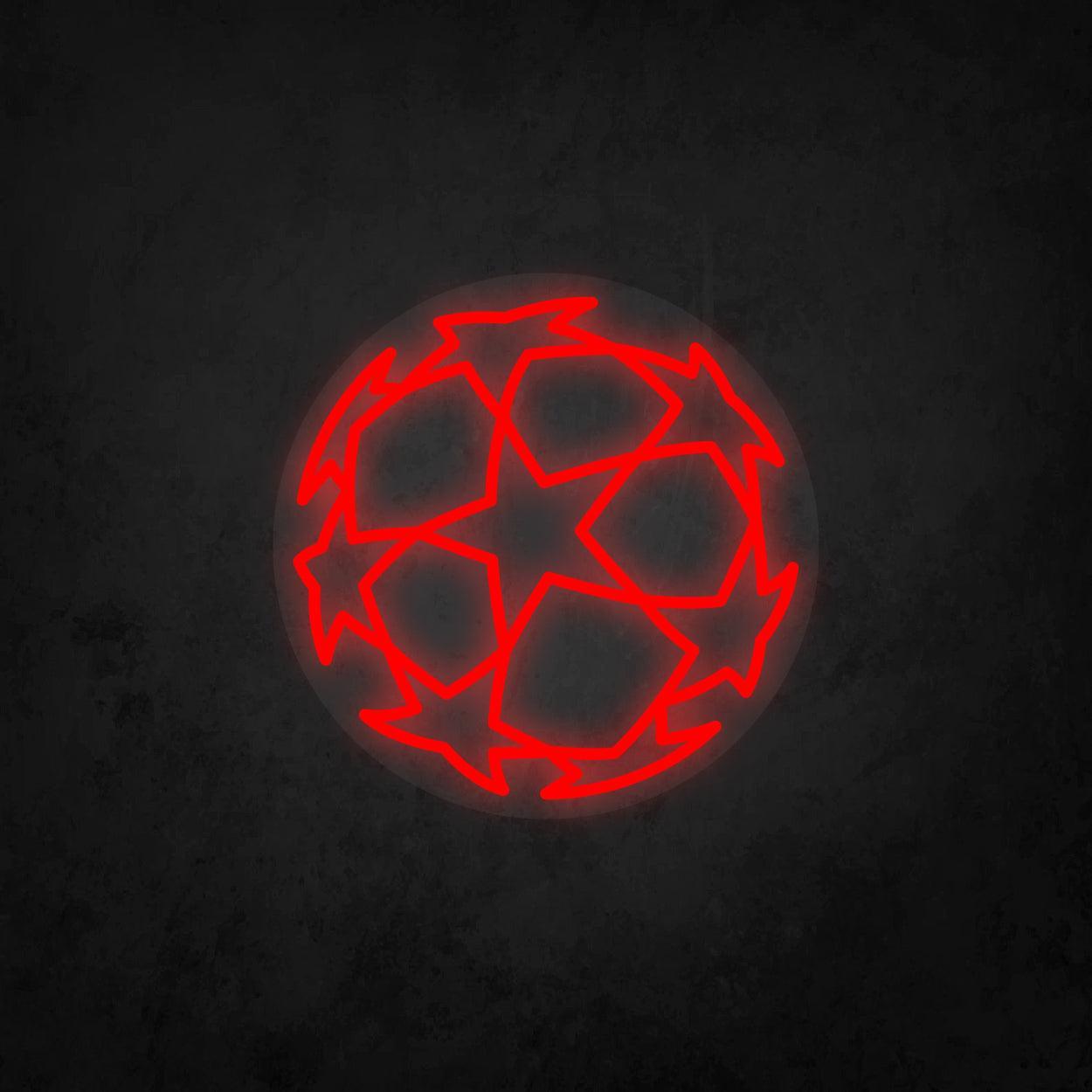 LED Neon Sign - UEFA champions League ball - Neonbir
