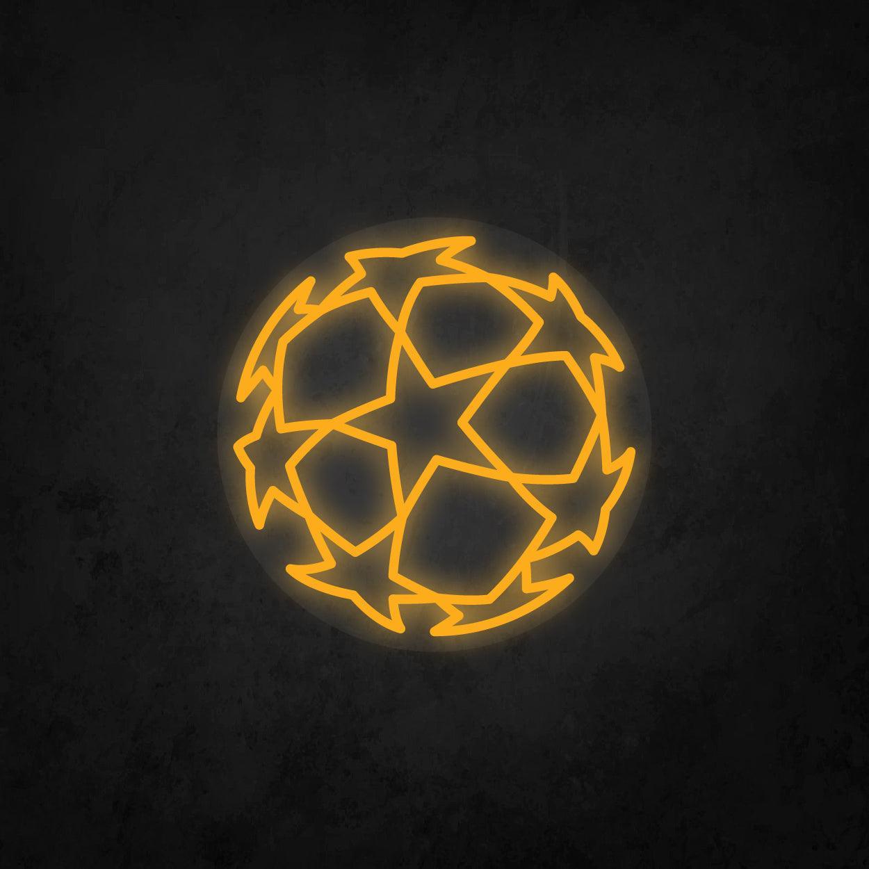 LED Neon Sign - UEFA champions League ball - Neonbir