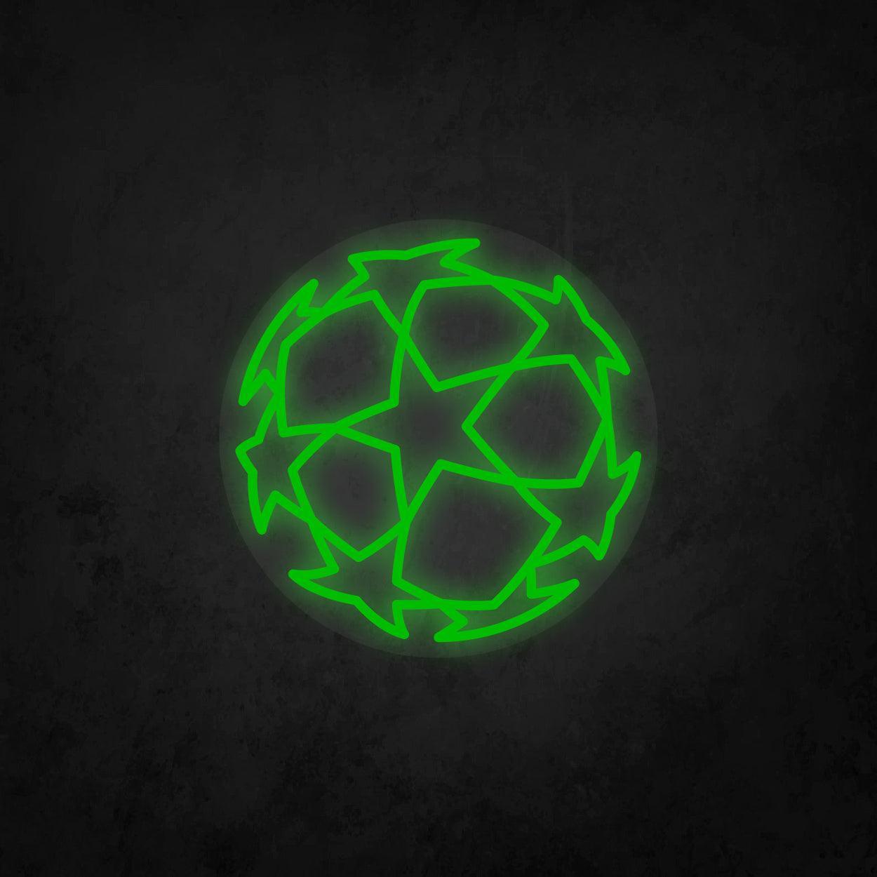 LED Neon Sign - UEFA champions League ball - Neonbir