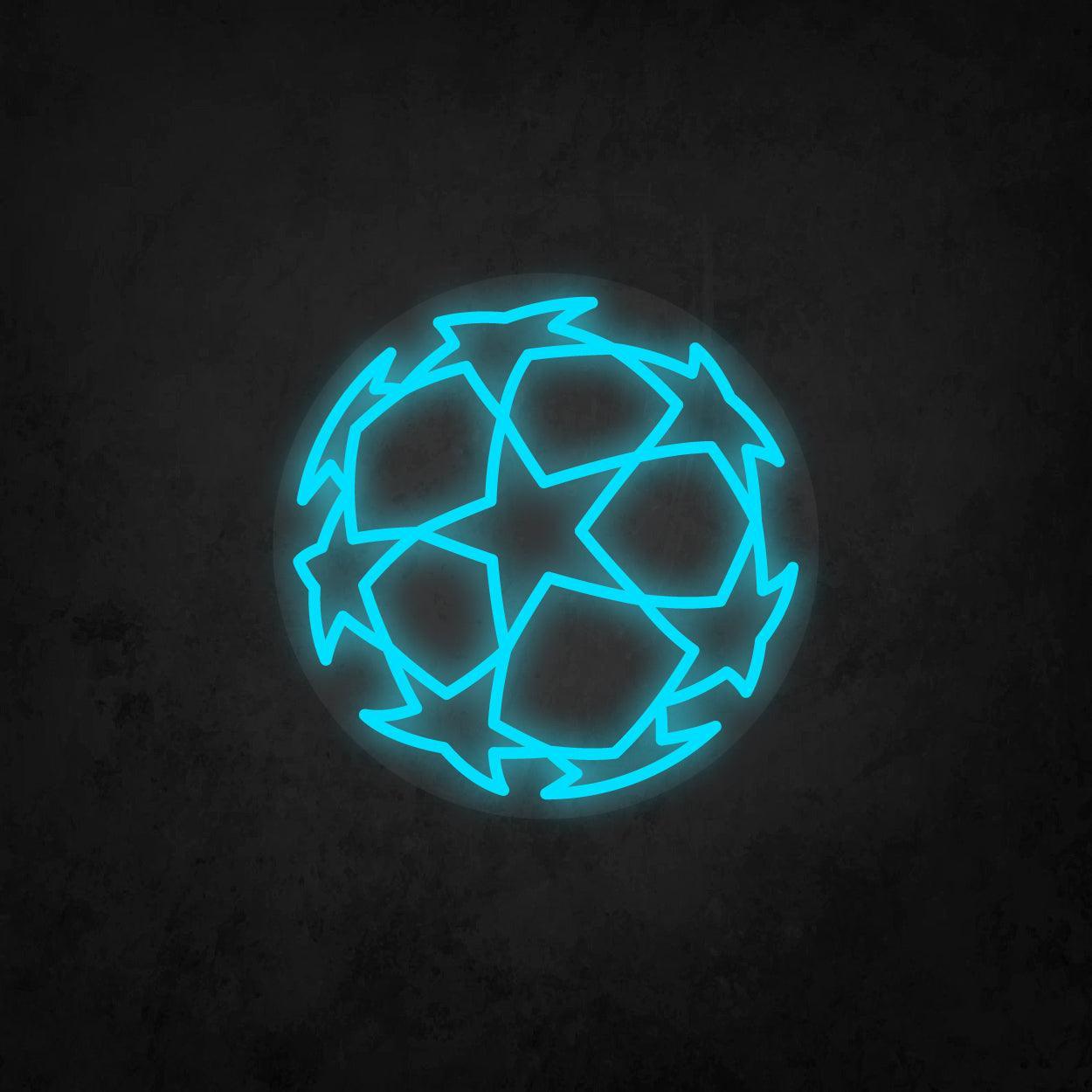 LED Neon Sign - UEFA champions League ball - Neonbir