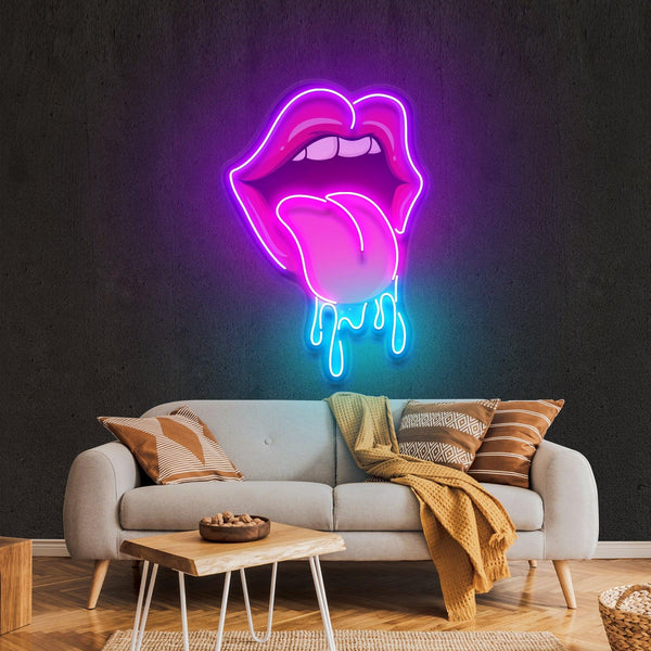 Lips Dripping Neon Tabela