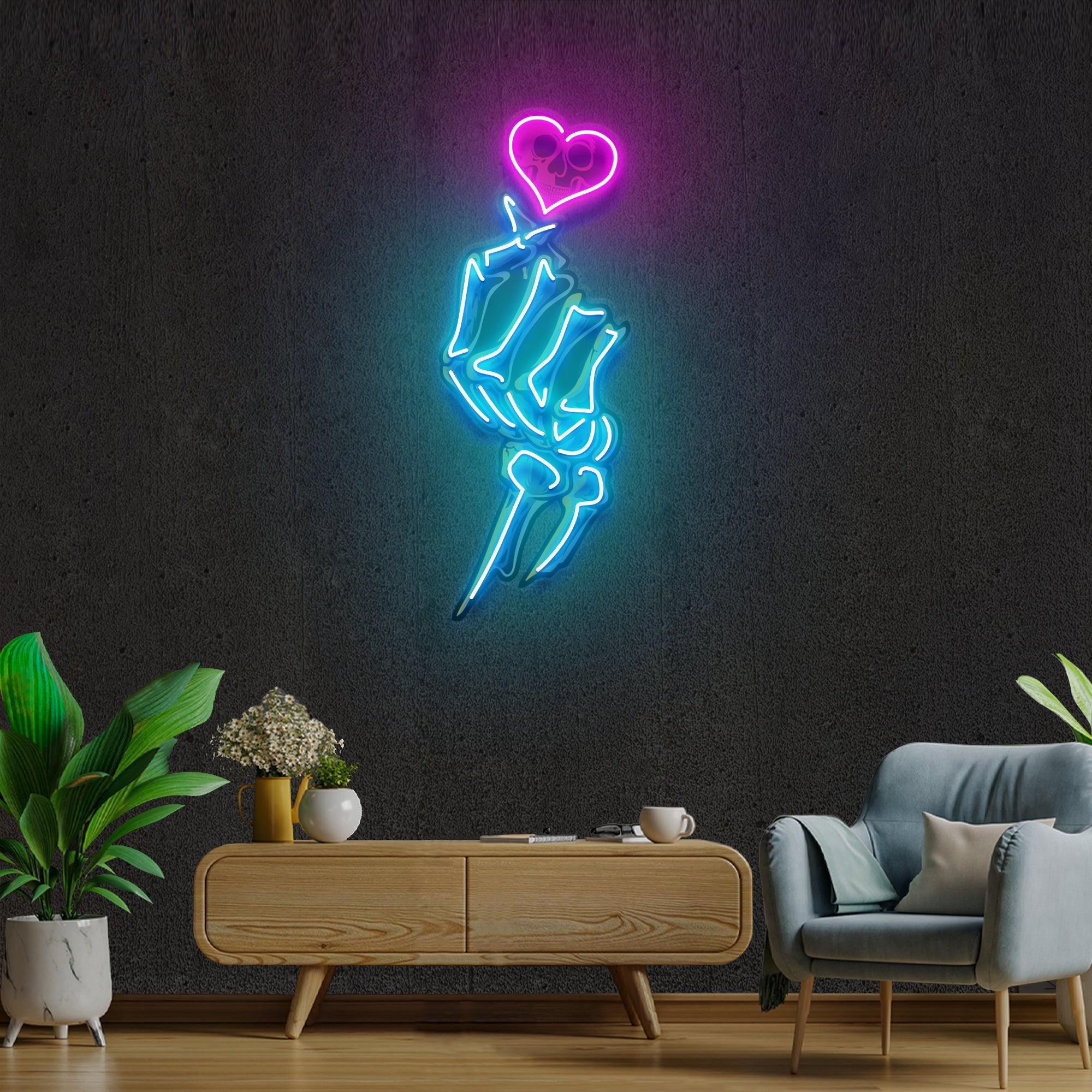 Love Handsign Artwork Led Neon Sign Light - Neonbir