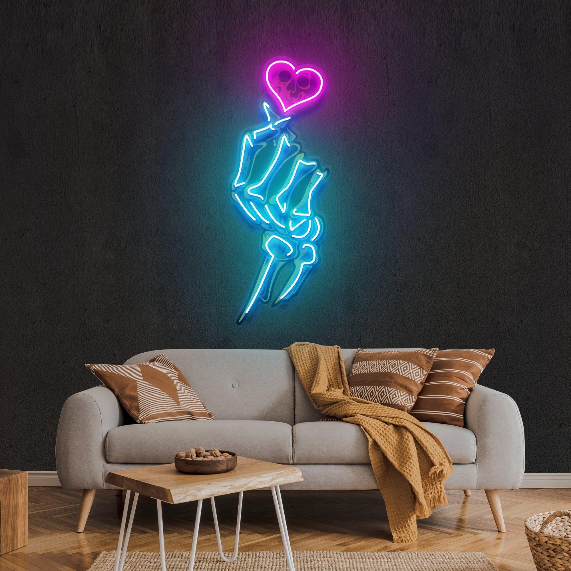 Love Handsign Artwork Led Neon Sign Light - Neonbir