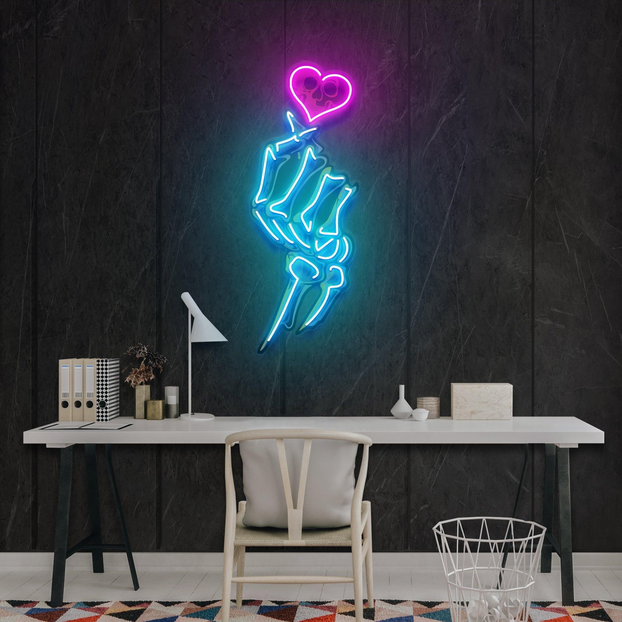 Love Handsign Artwork Led Neon Sign Light - Neonbir