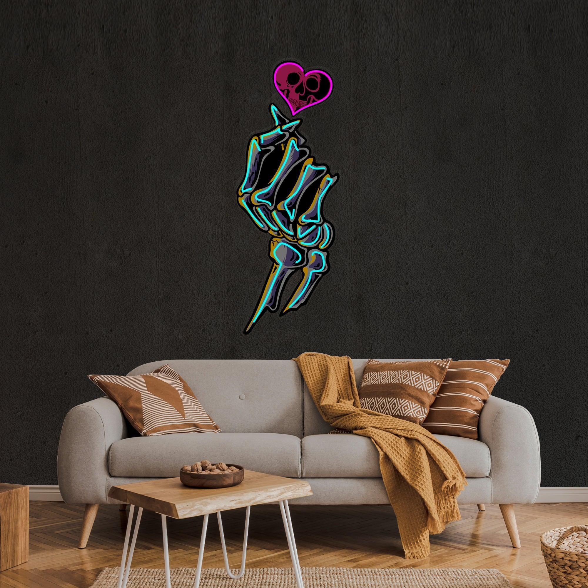 Love Handsign Artwork Led Neon Sign Light - Neonbir