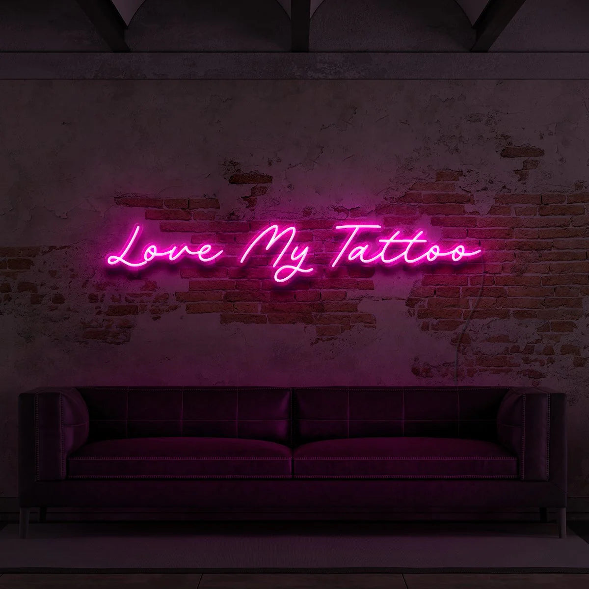 Love My Tattoo Neon Dekor