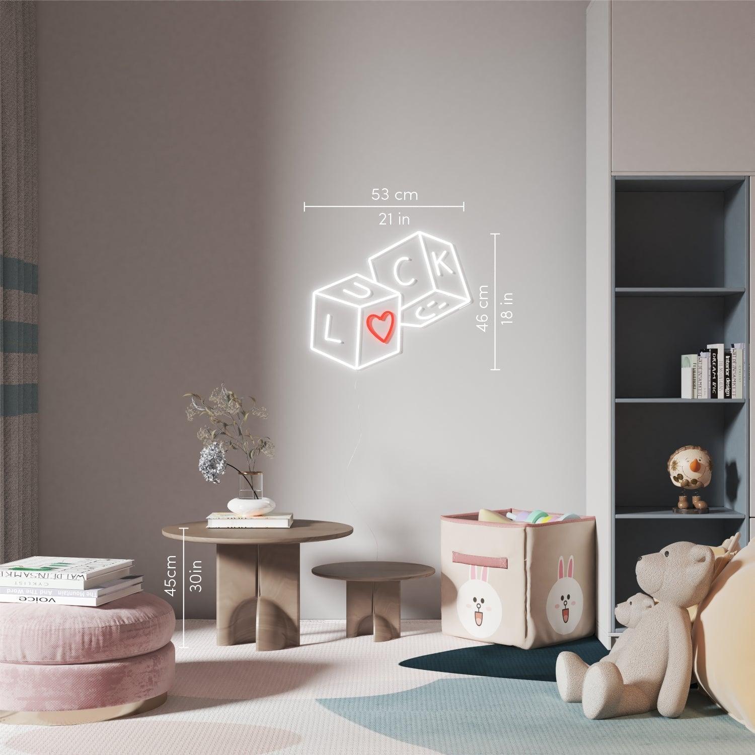 Luck & Love - Neon Tabela - Neonbir