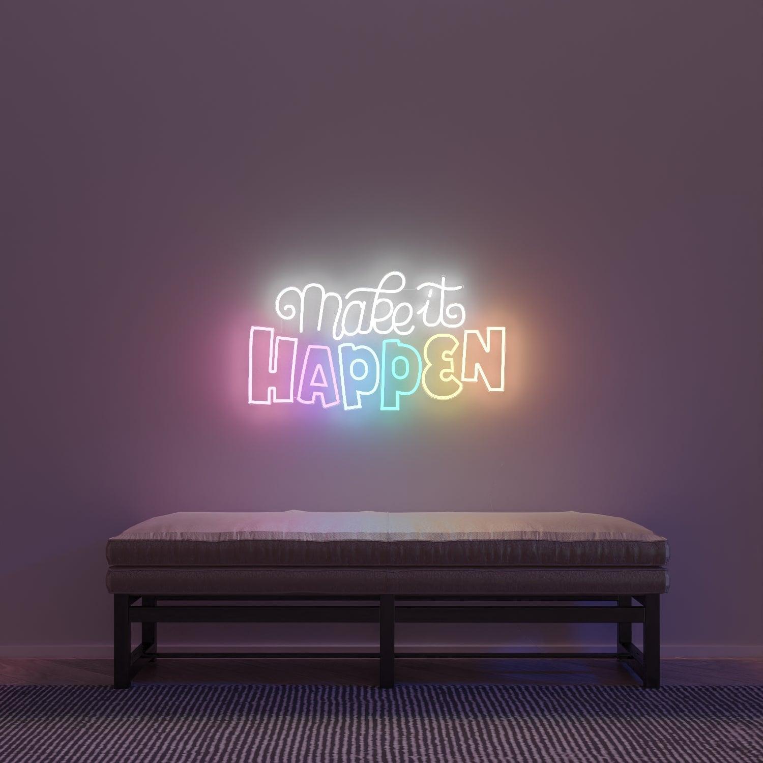 Make it happen by Joanna Behar - Neon Tabela - Neonbir