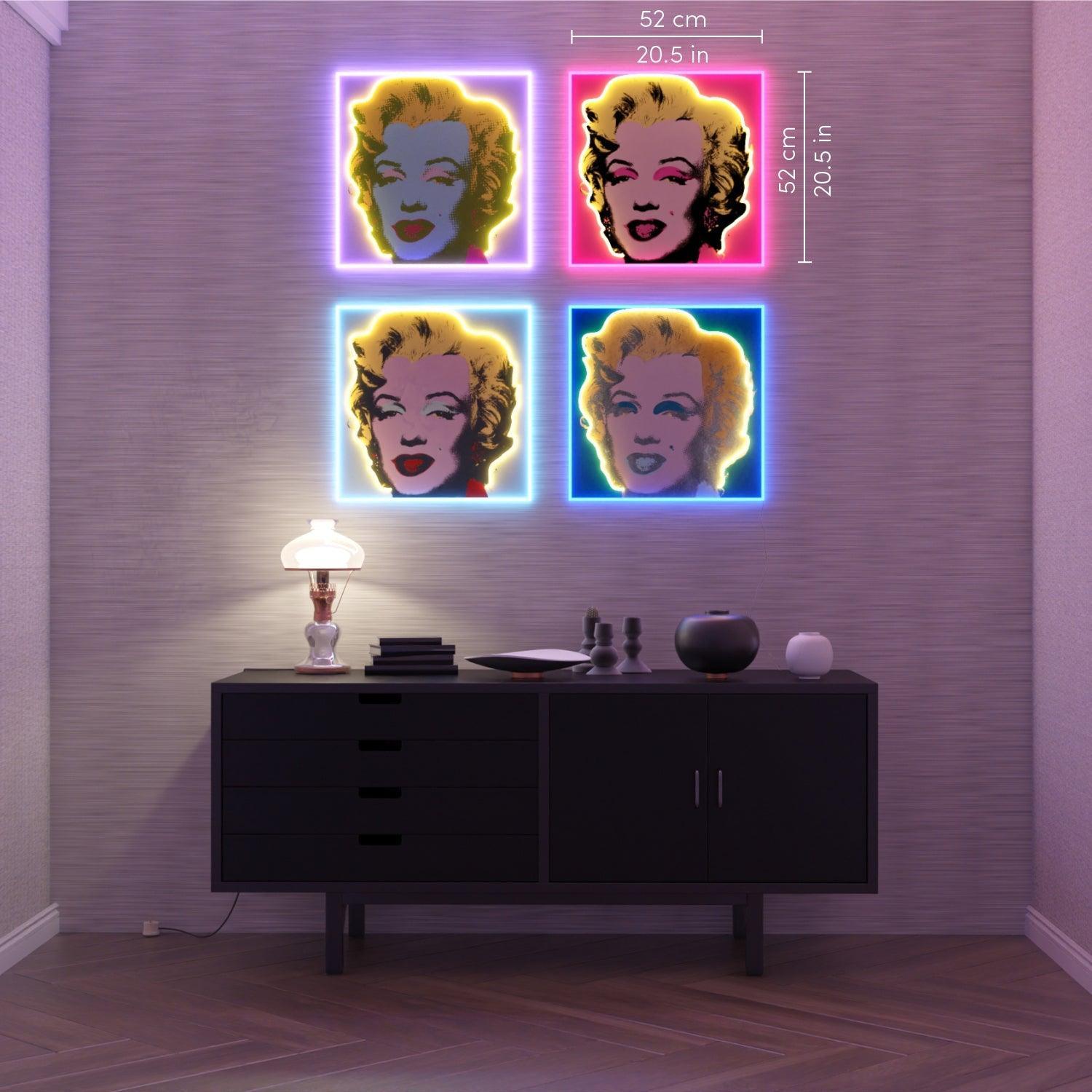 Marilyn Deluxe by Andy Warhol - Neon Tabela - Neonbir