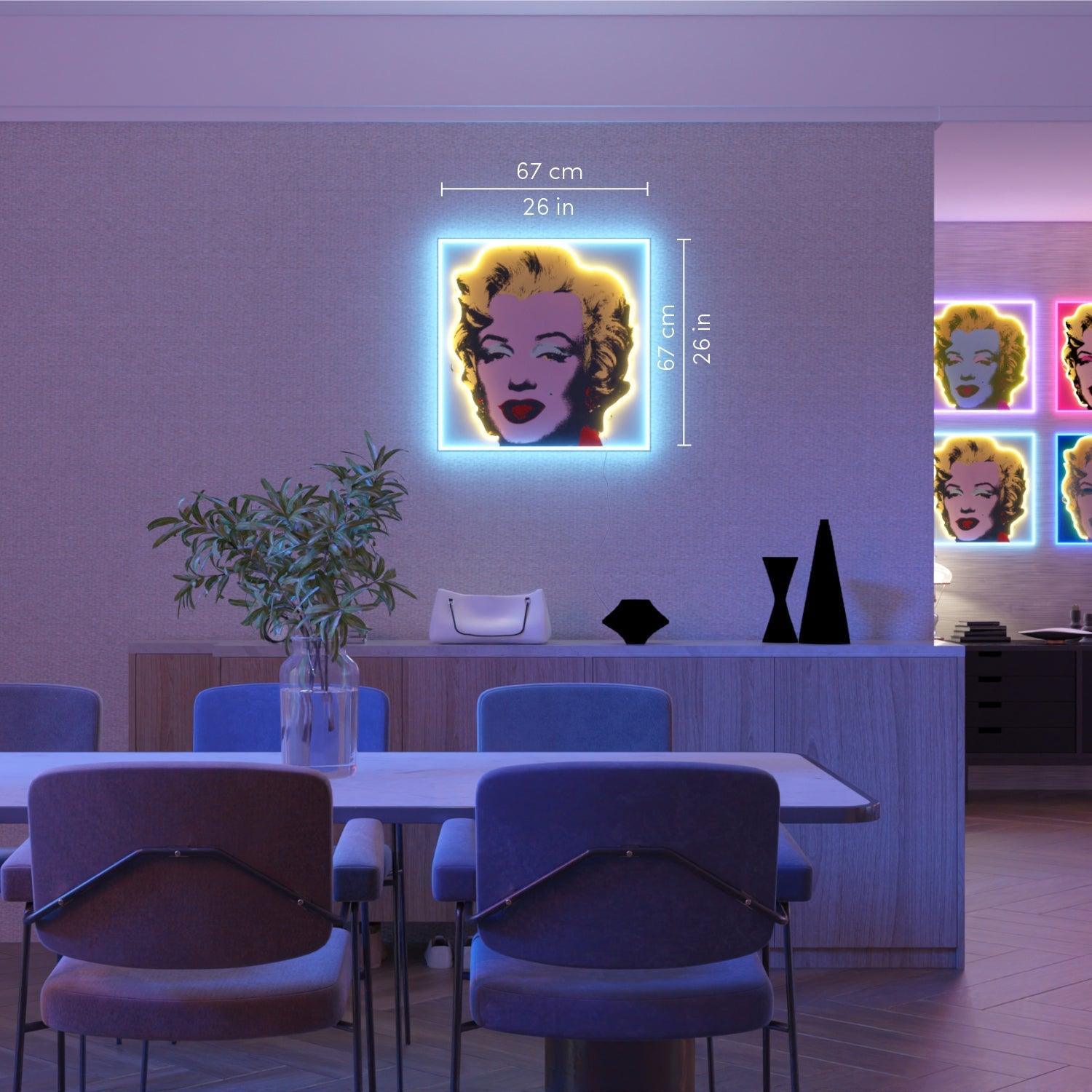 Marilyn Monroe Large by Andy Warhol - Neon Tabela - Neonbir