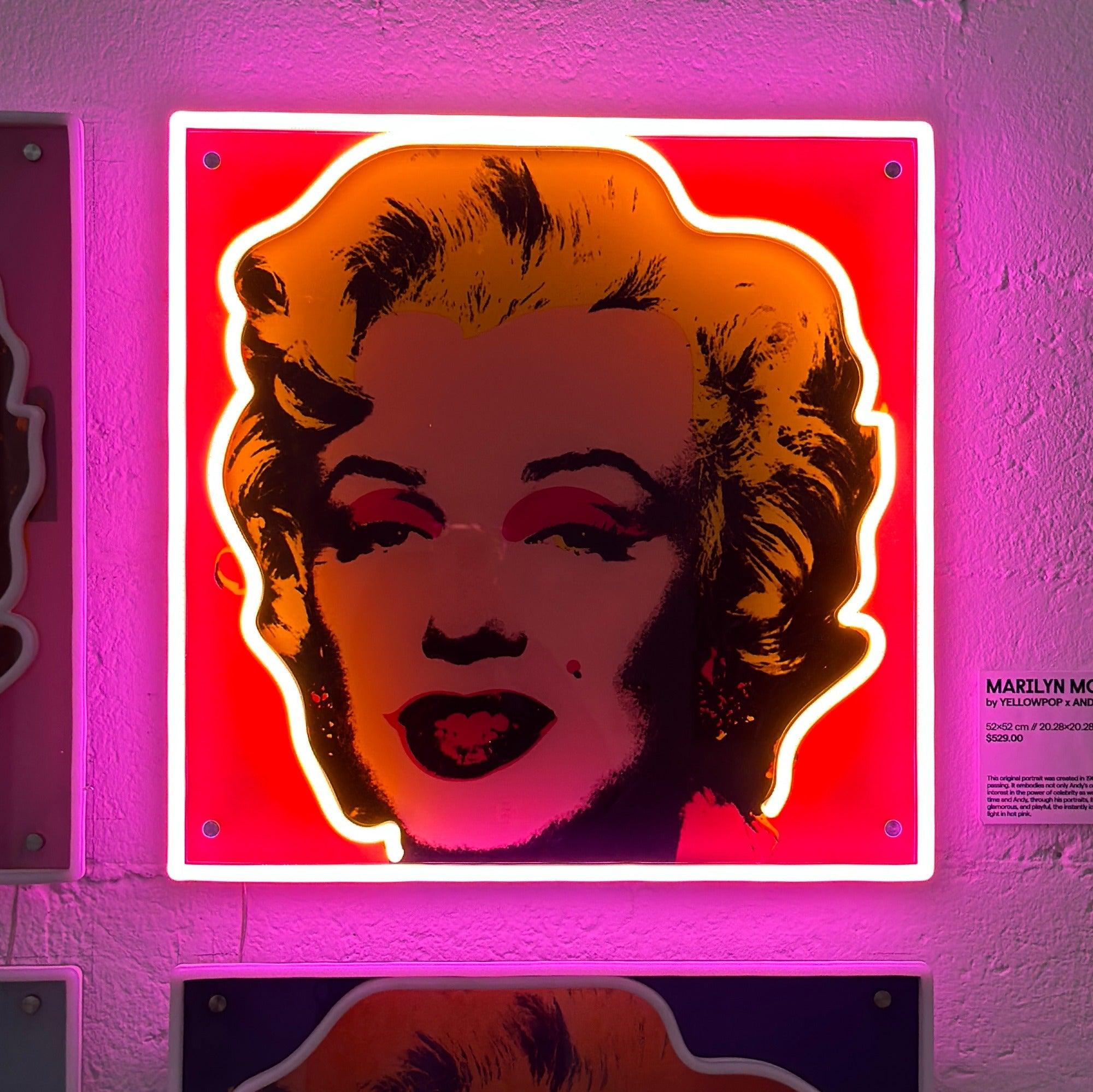 Marilyn Monroe Small by Andy Warhol - Neon Tabela - Neonbir