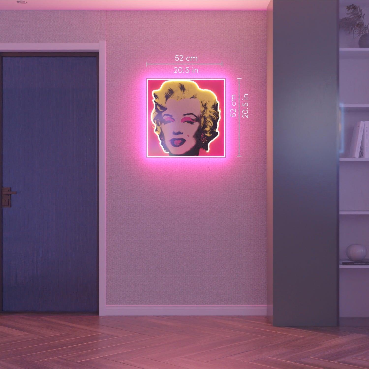 Marilyn Monroe Small by Andy Warhol - Neon Tabela - Neonbir