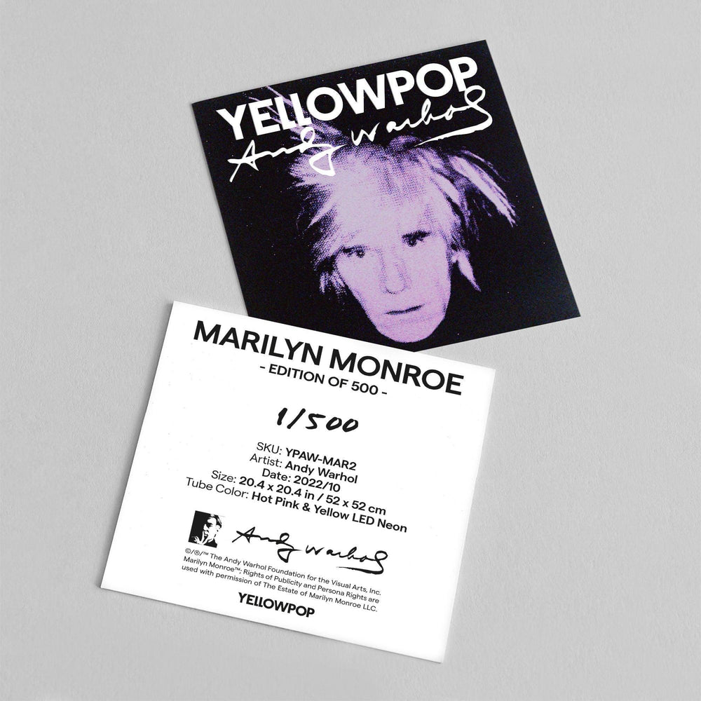 Marilyn Monroe Small by Andy Warhol - Neon Tabela - Neonbir