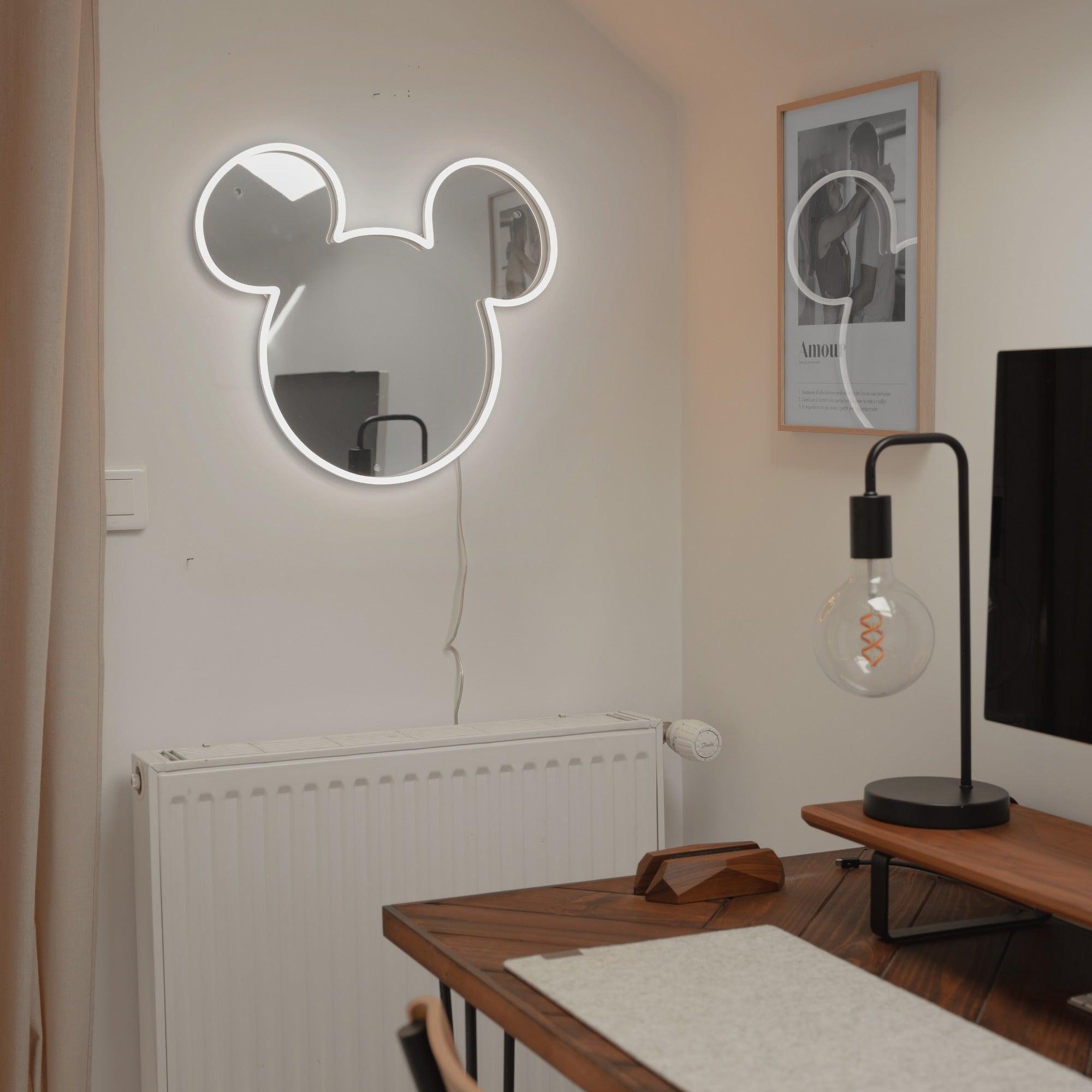 Mickey Silver Mirror by Yellowpop, Neon Tabela - Neonbir