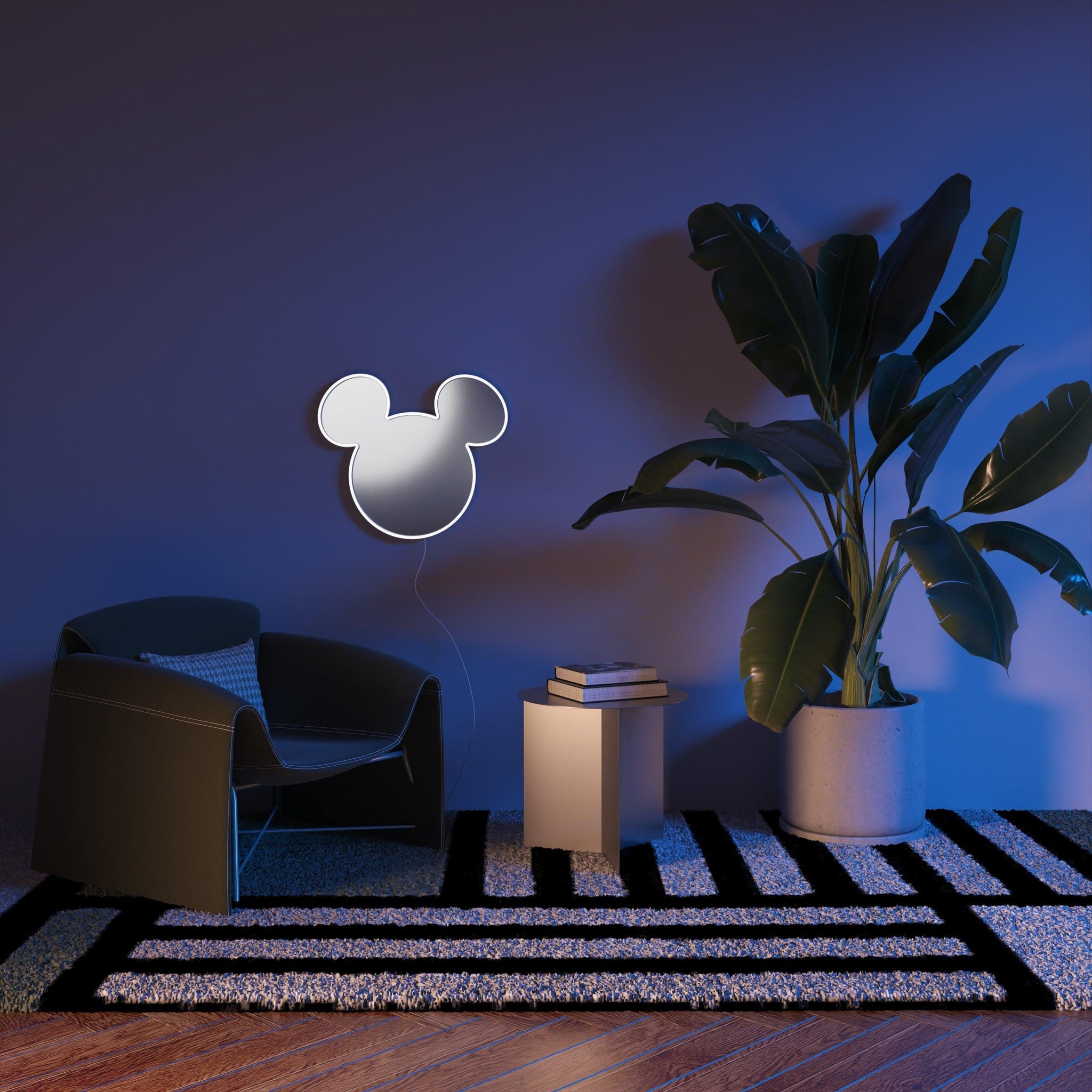 Mickey Silver Mirror by Yellowpop, Neon Tabela - Neonbir