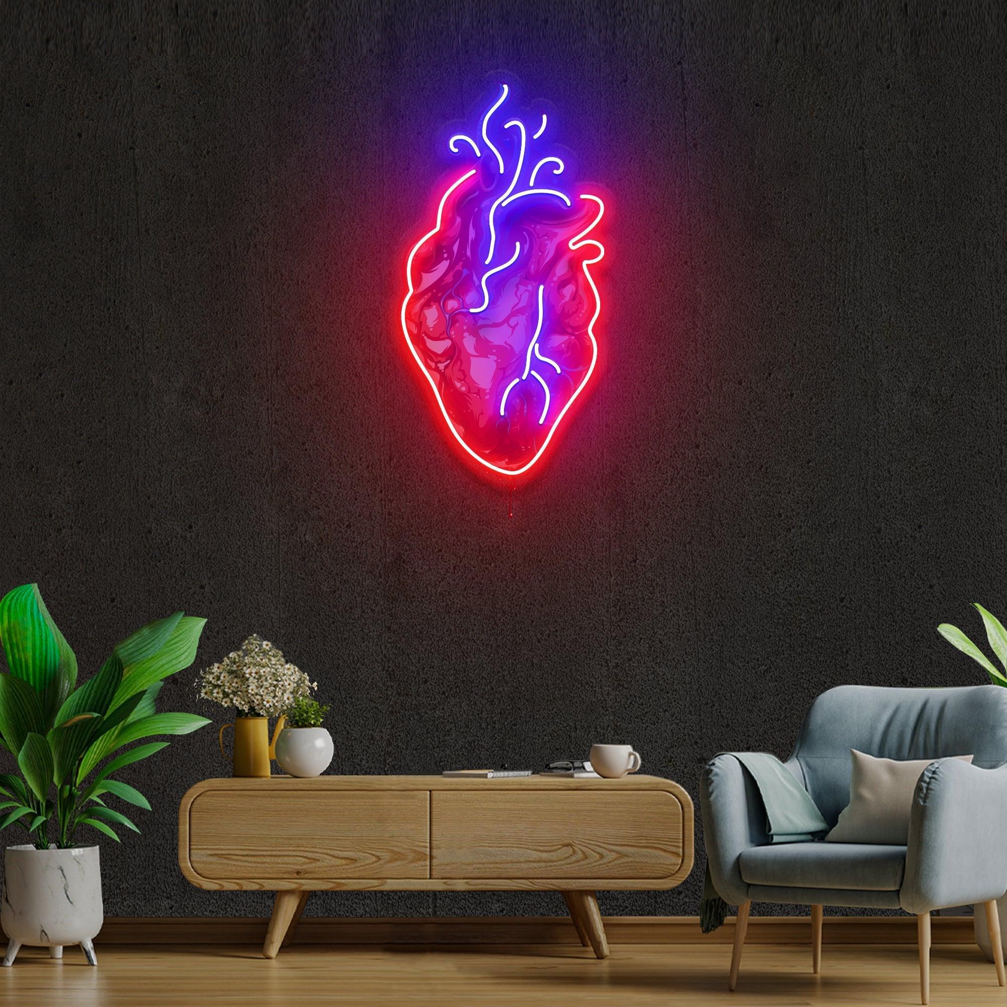 My Heart Artwork Led Neon Sign Light - Neonbir