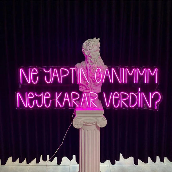 Ne Yaptın Canım Neye Karar Verdin ?- Neon Tabela