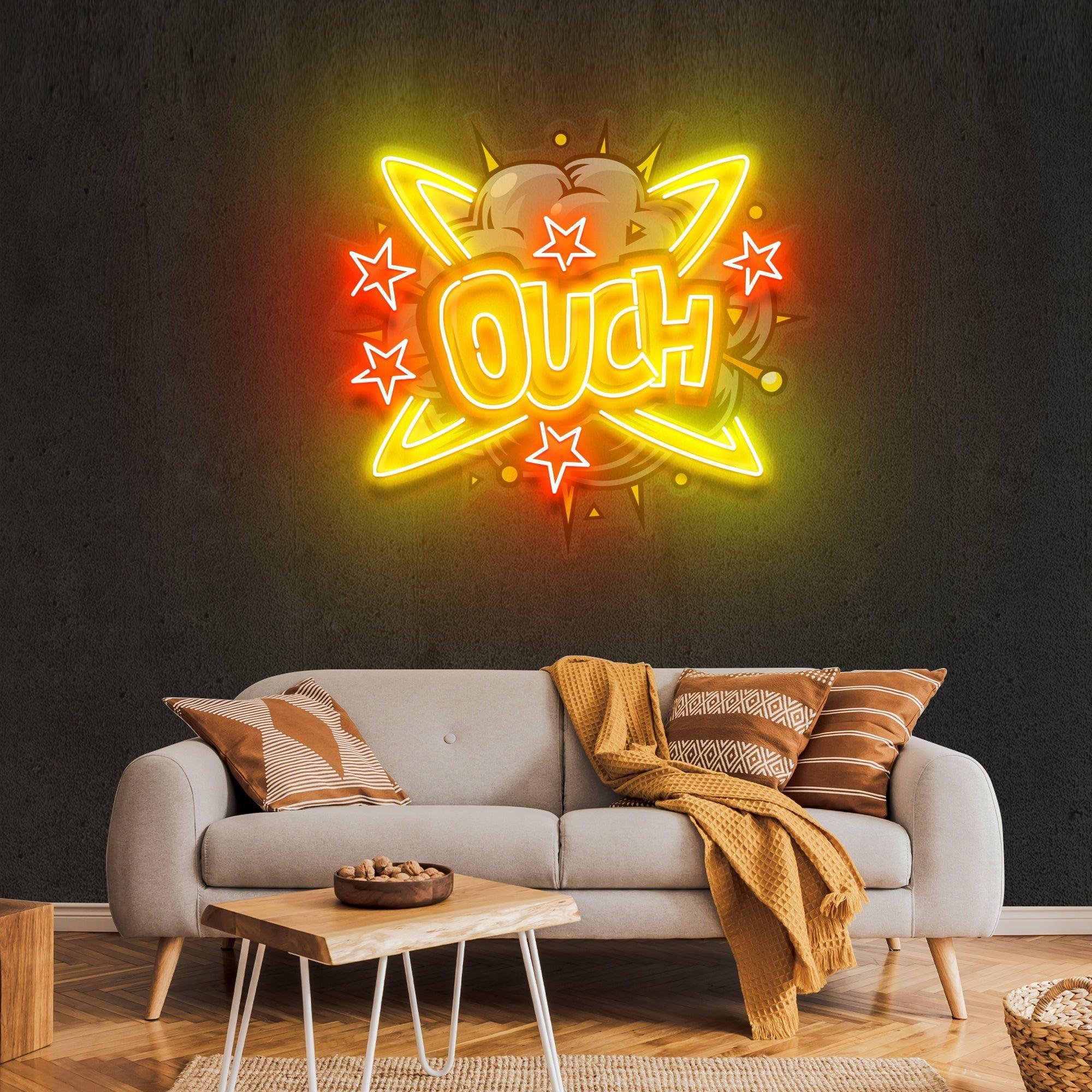 Ouch Artwork Led Neon Sign Light - Neonbir