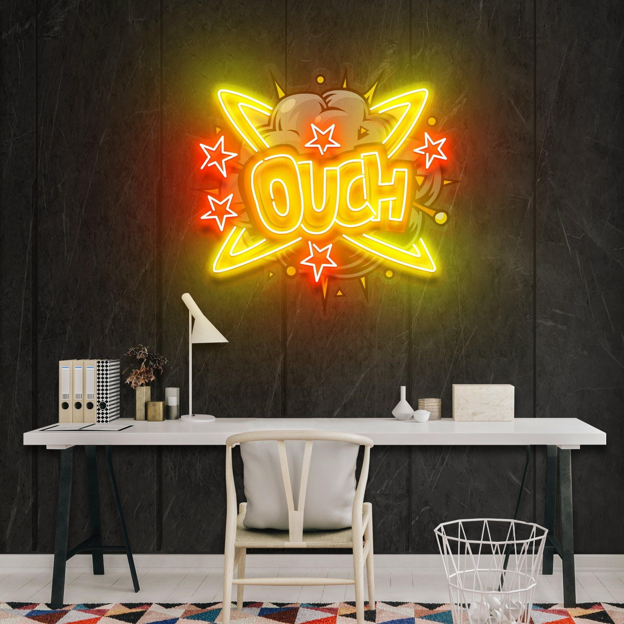 Ouch Artwork Led Neon Sign Light - Neonbir