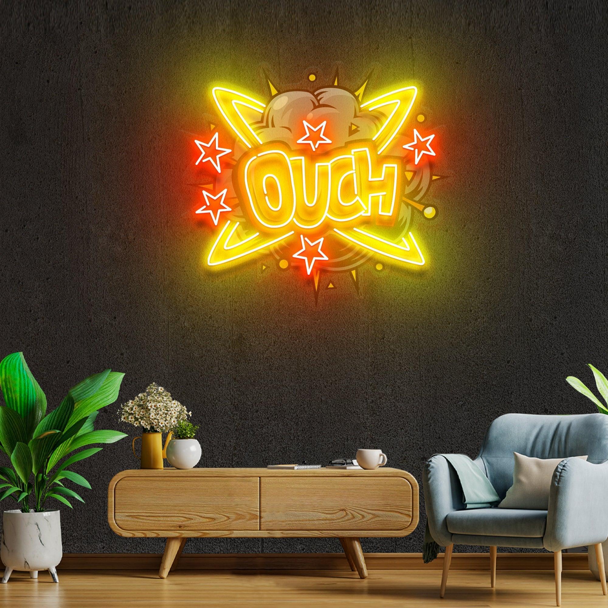 Ouch Artwork Led Neon Sign Light - Neonbir