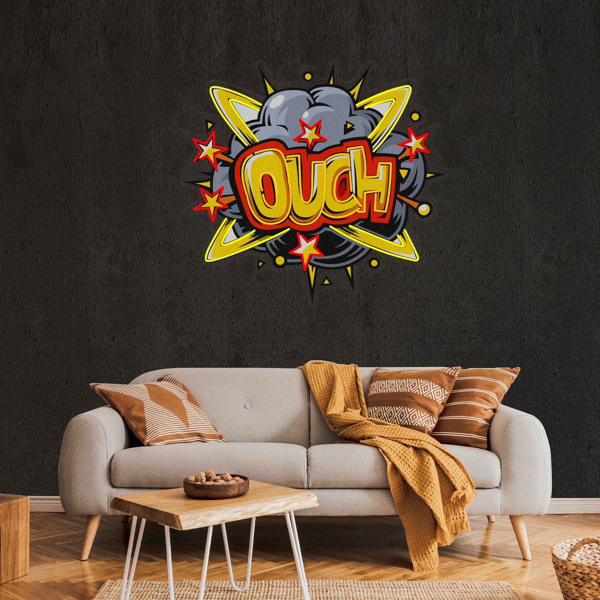 Ouch Artwork Led Neon Sign Light - Neonbir