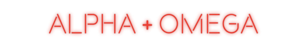 Özel Tasarım : Alpha + Omega - Neonbir
