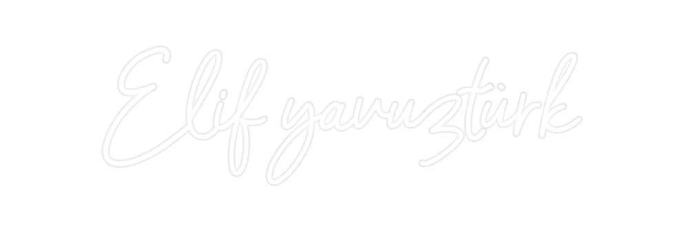 Özel Tasarım : Elif yavuztürk - Neonbir