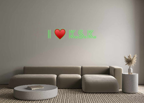 Özel Tasarım : I ♥️ K.S.K. - Neonbir