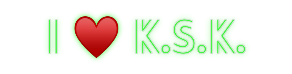 Özel Tasarım : I ♥️ K.S.K. - Neonbir