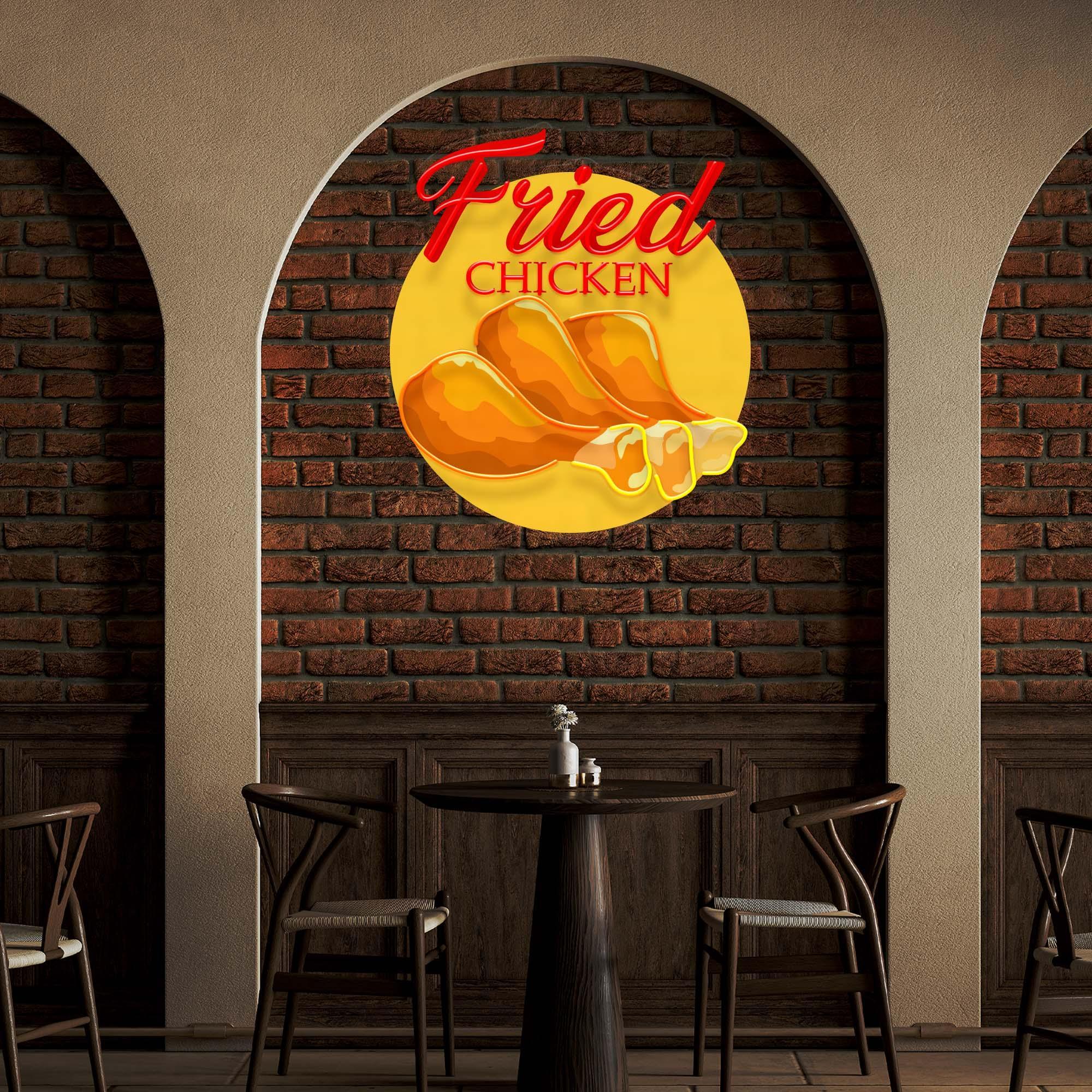 Custom Name Fast Food Of French Fries Led Neon Sign Light - Neonbir