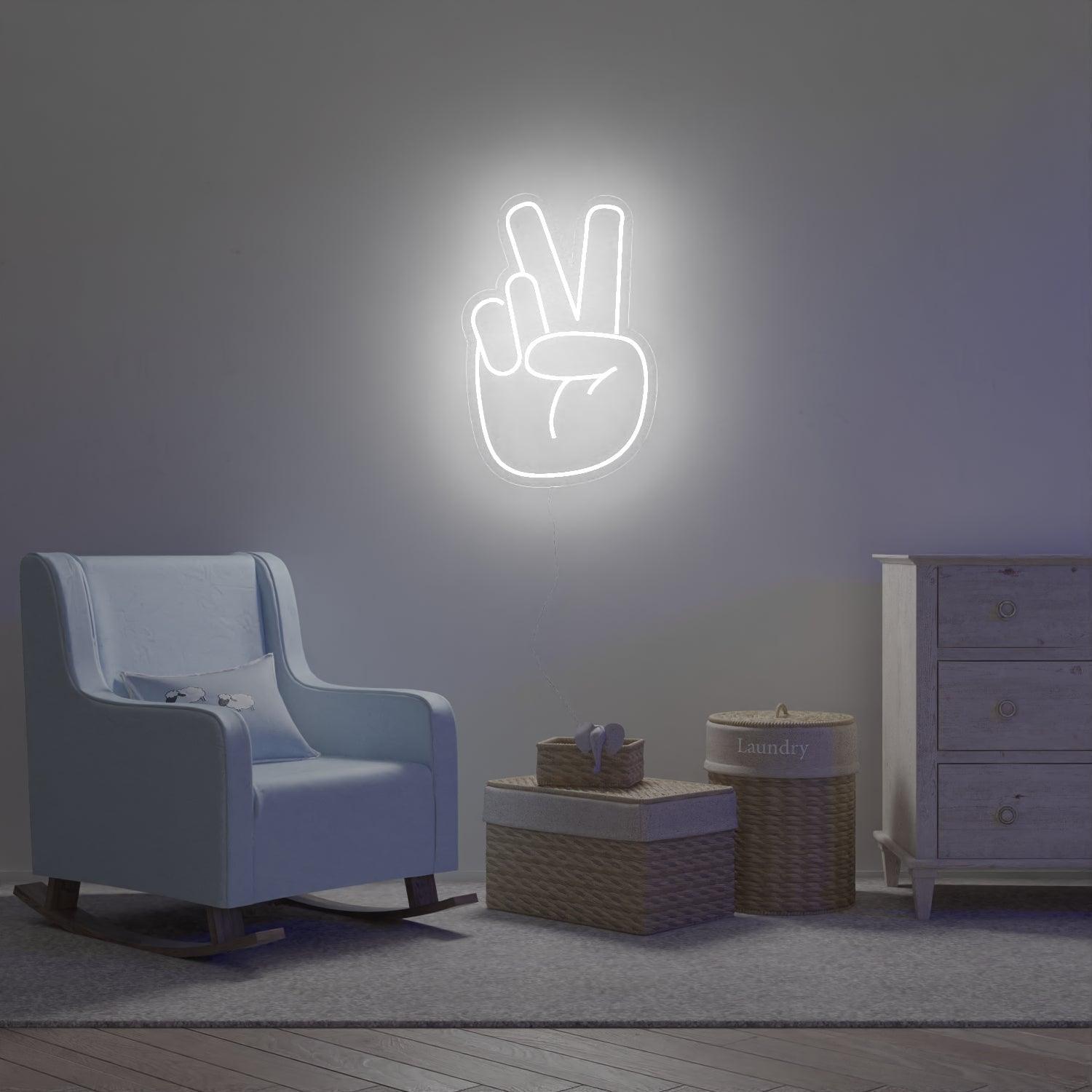 Peace Hand - Neon Tabela - Neonbir