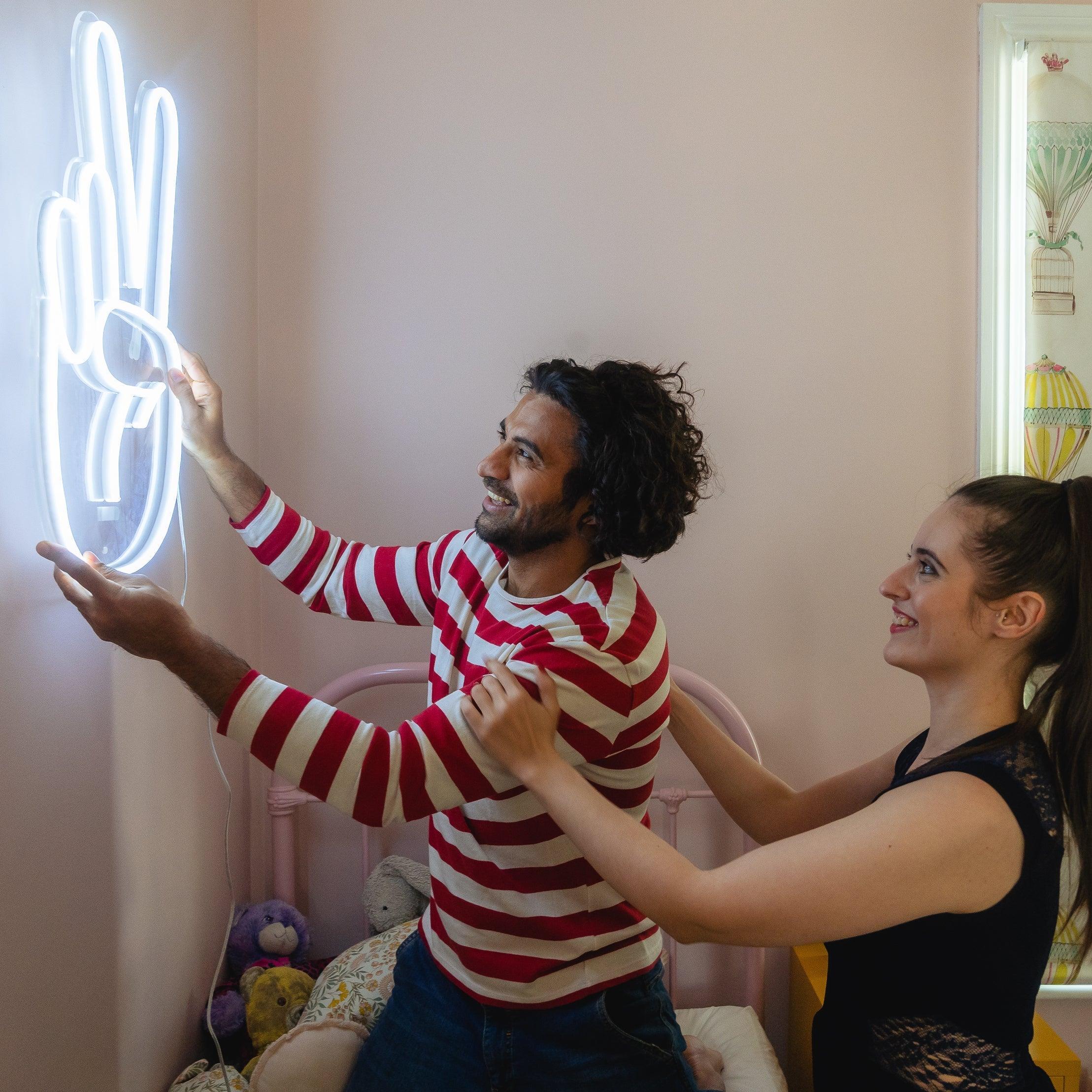 Peace Hand - Neon Tabela - Neonbir