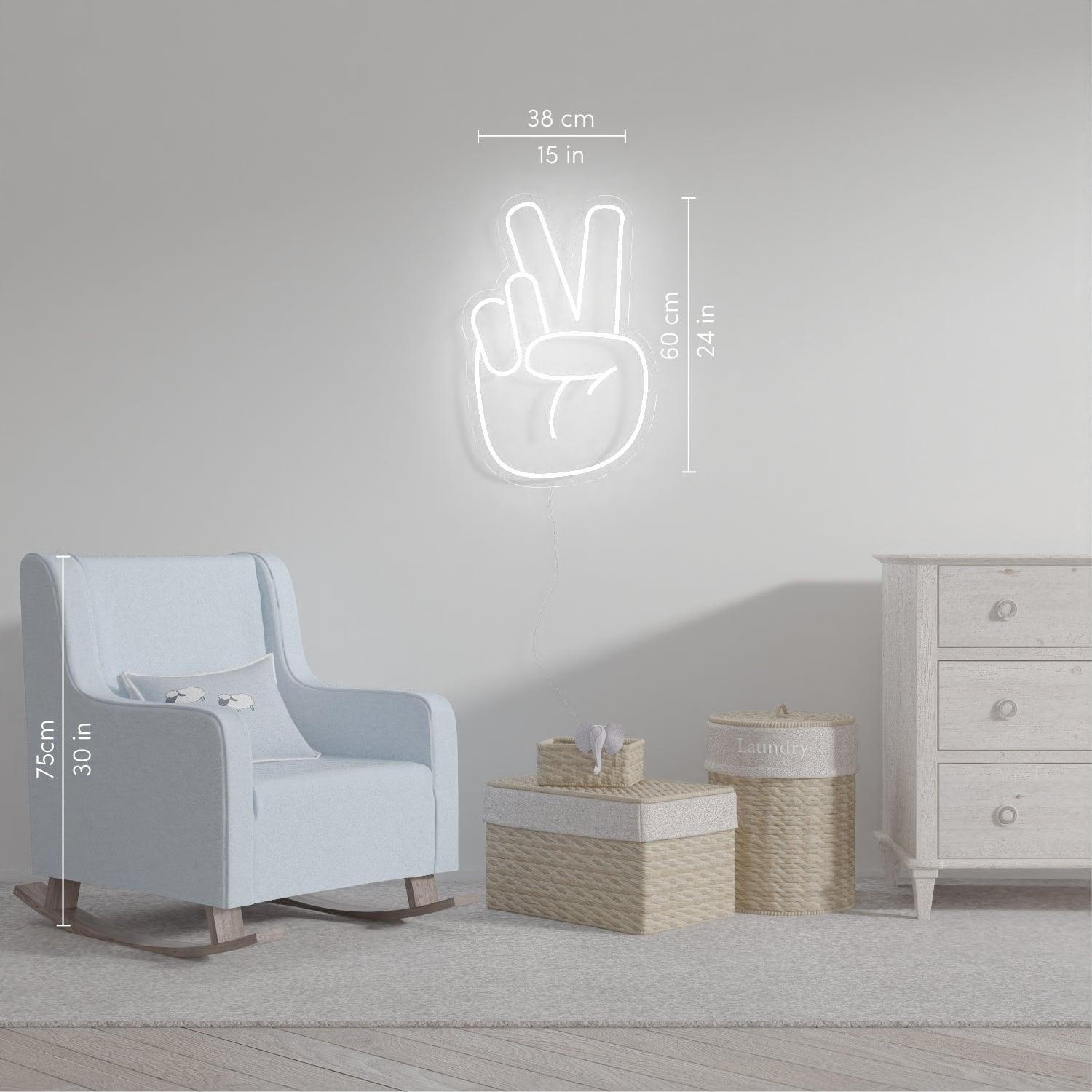 Peace Hand - Neon Tabela - Neonbir