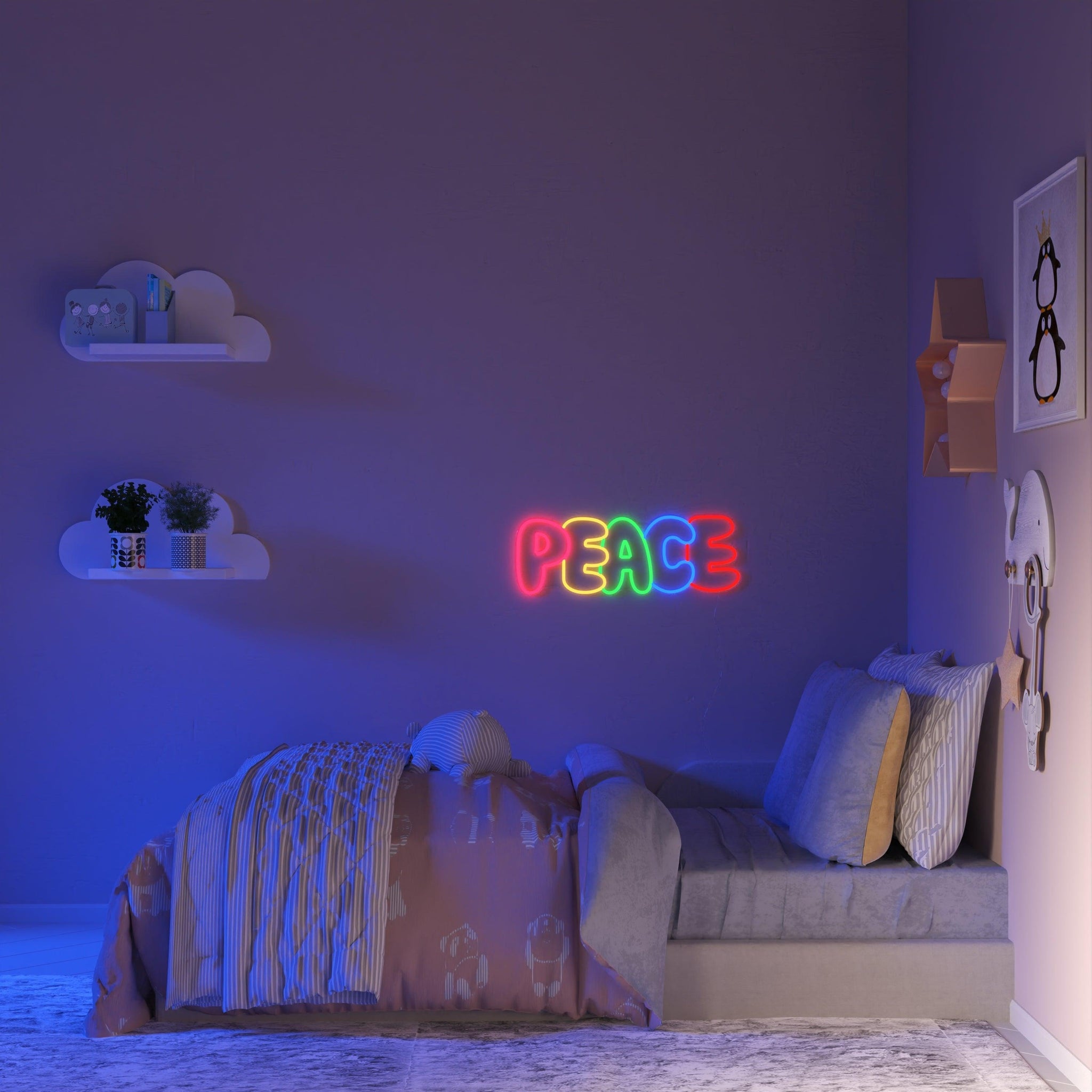 PEACE - Neon Tabela - Neonbir
