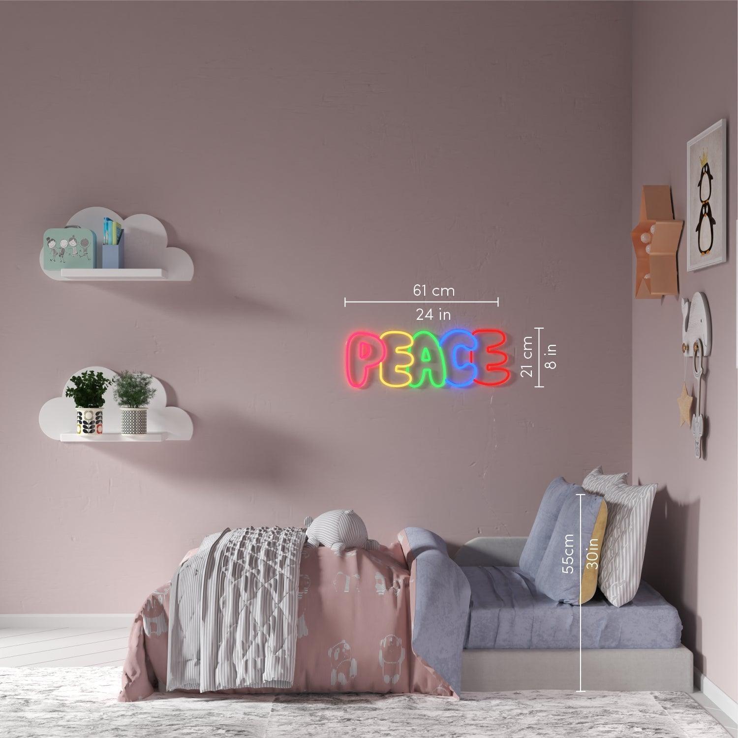 PEACE - Neon Tabela - Neonbir