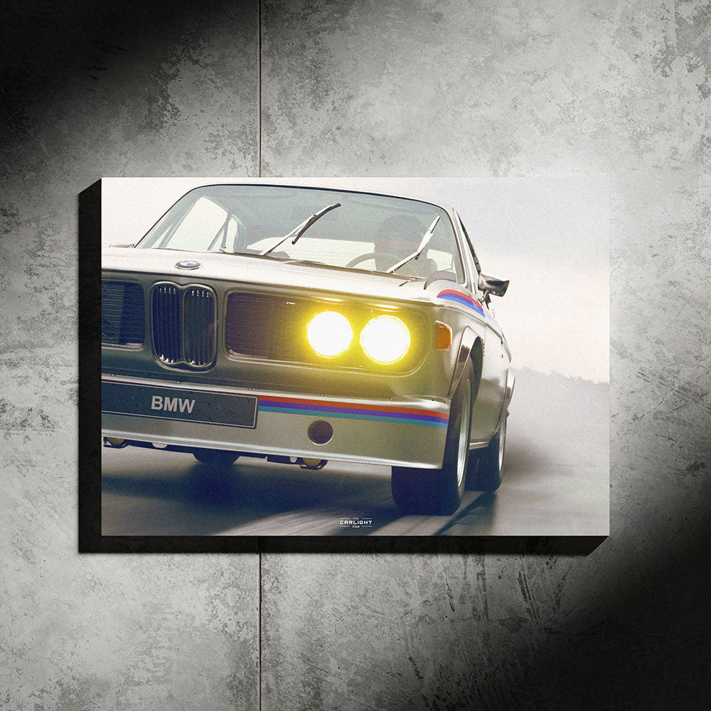 BMW CSL 3.0 Araba Poster (Neon)