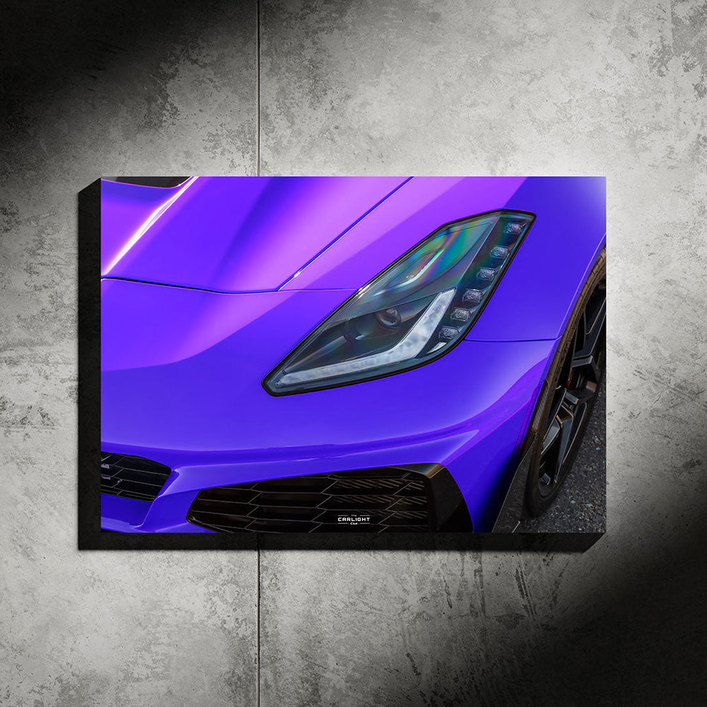 Chevrolet C7 ZR1 Araba Poster (Neon)