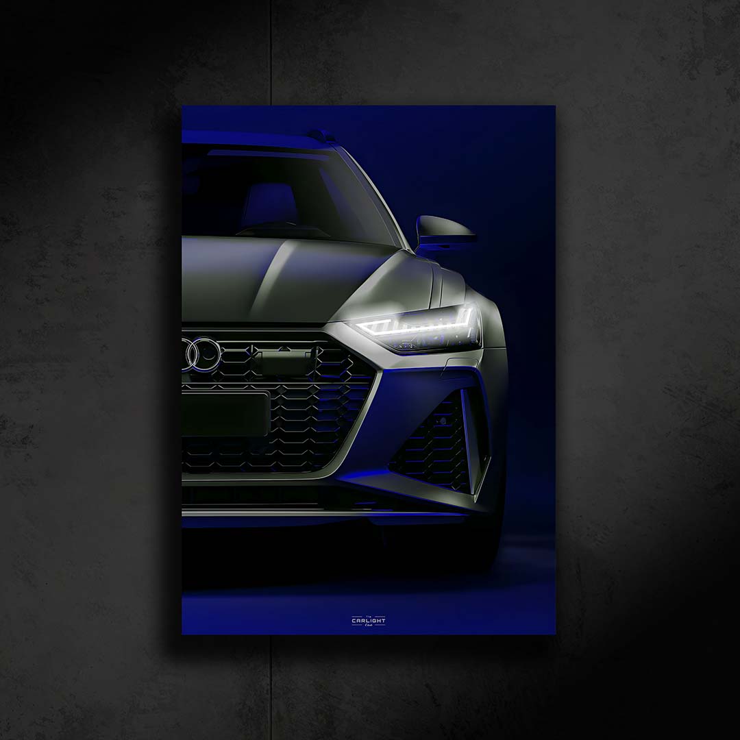 Audi RS6 NEON Araba Poster