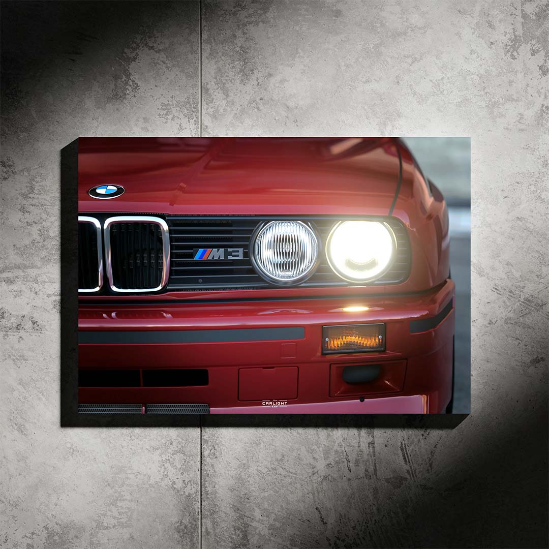 BMW M3 E30 Araba Poster (Neon)