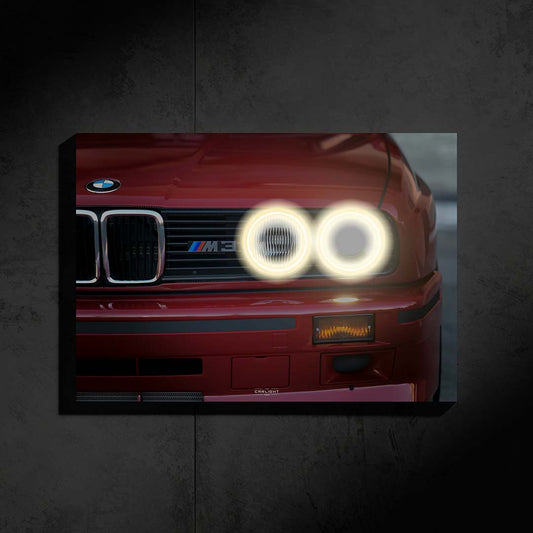 BMW M3 E30 Araba Poster (Neon)