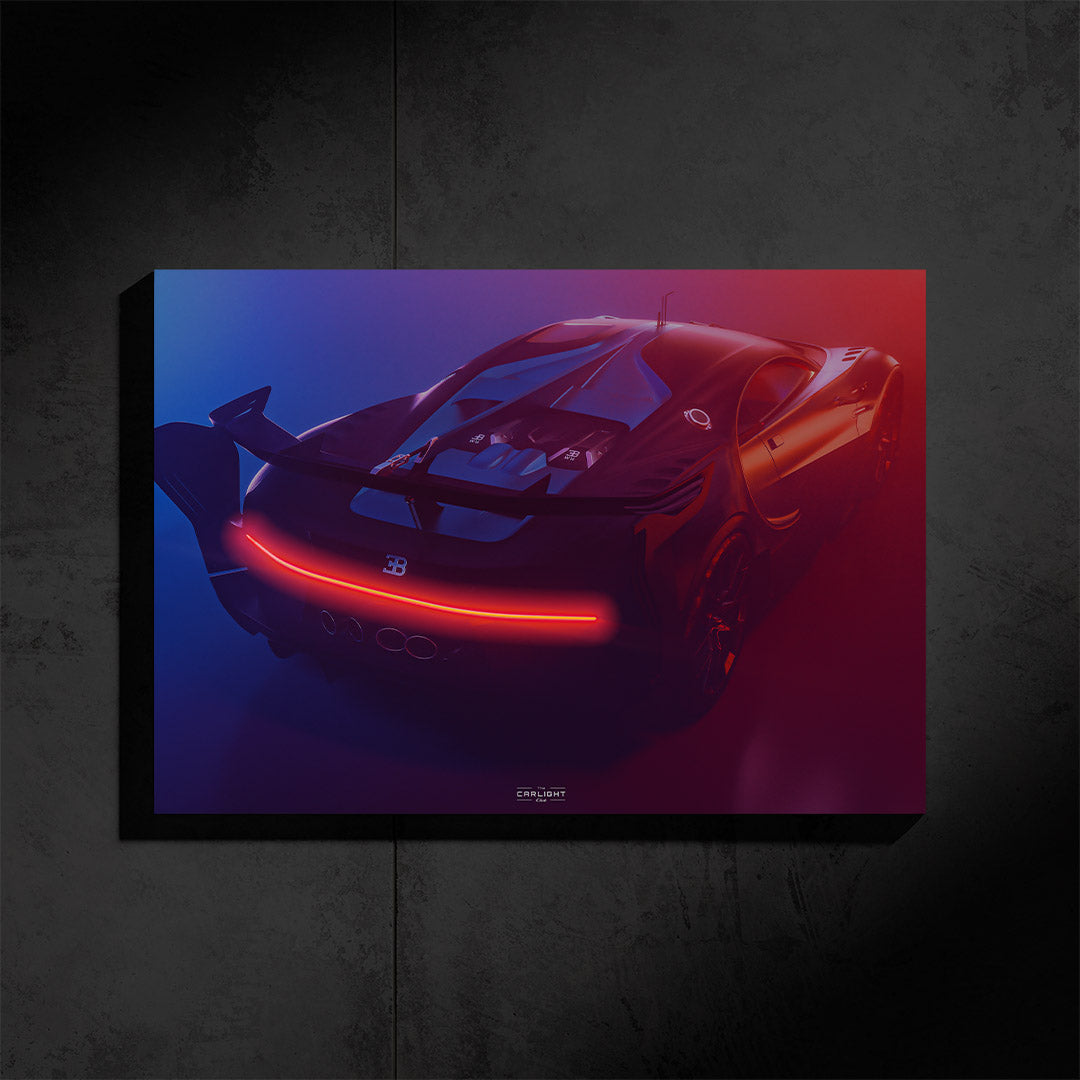 Bugatti CHIRON VGT Araba Poster (Neon)