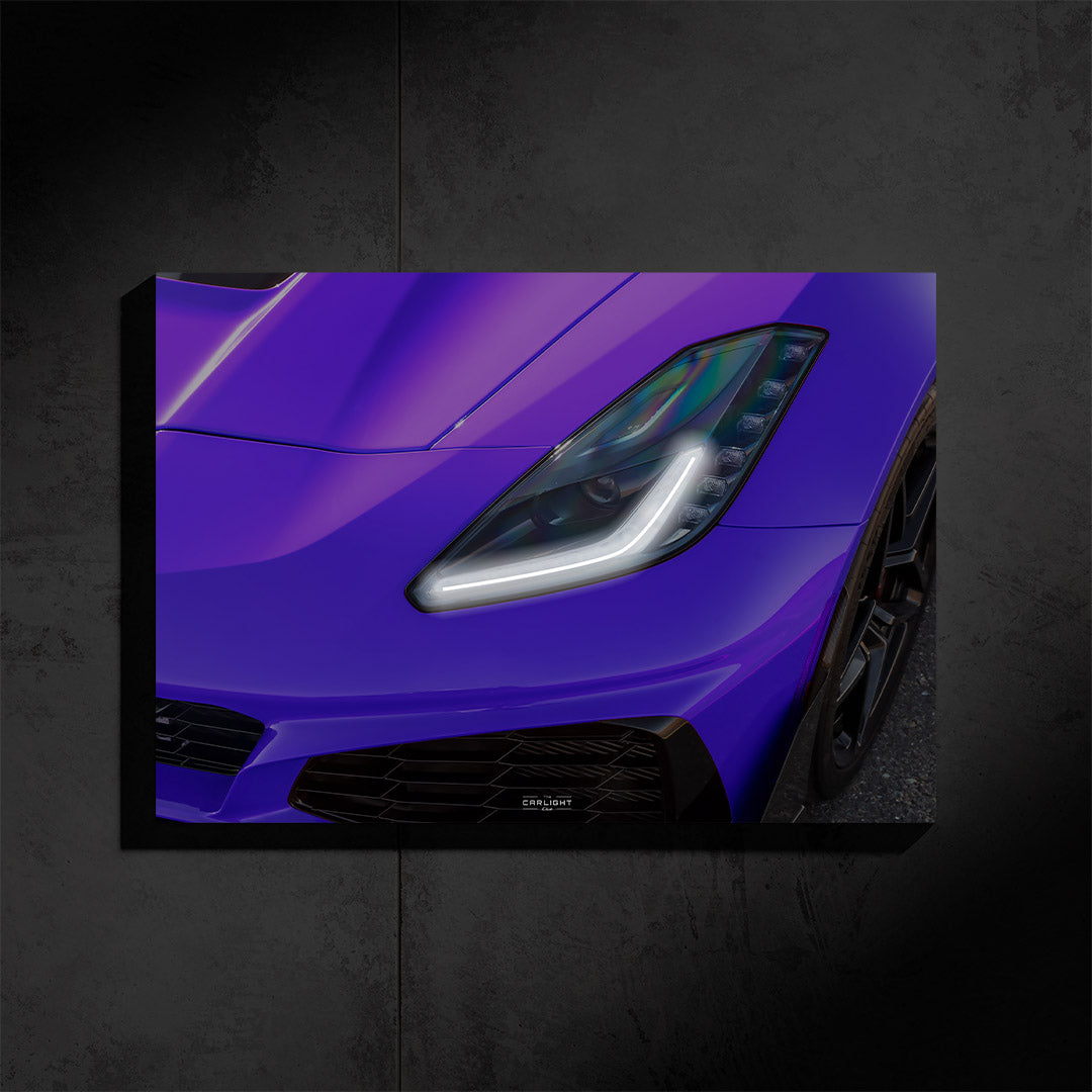 Chevrolet C7 ZR1 Araba Poster (Neon)