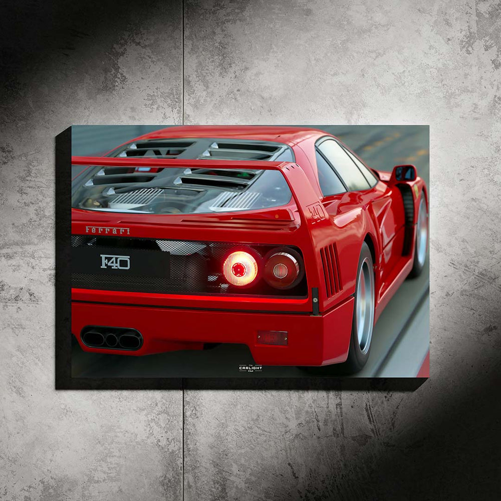 Ferrari F40 Araba Poster (Neon)
