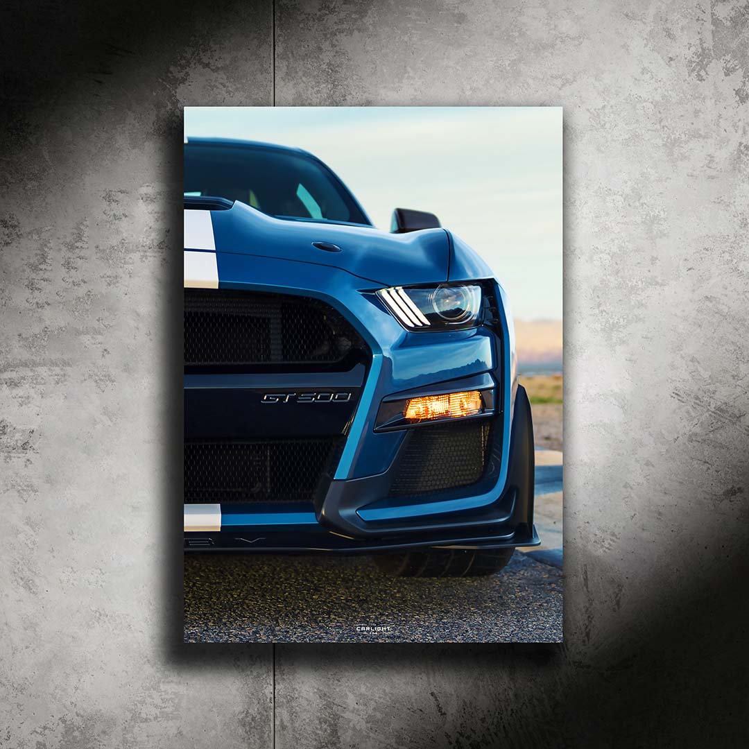Shelby Mustang GT500 Araba Poster (Neon)
