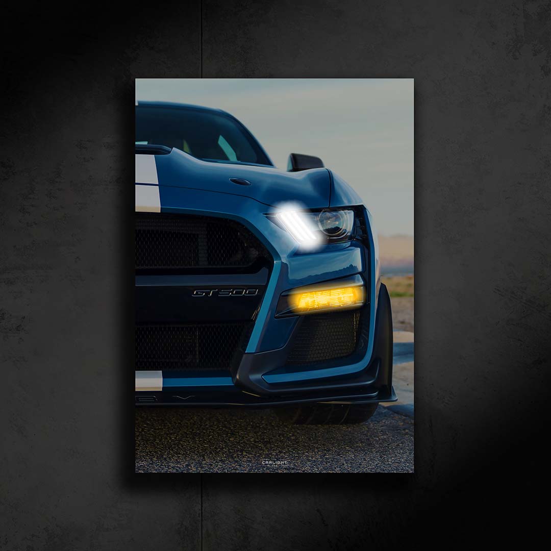 Shelby Mustang GT500 Araba Poster (Neon)