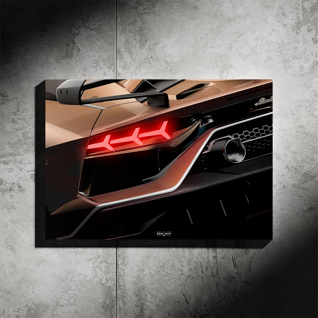 Lamborghini Aventador SVJ Araba Poster (Neon)