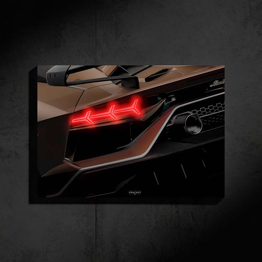 Lamborghini Aventador SVJ Araba Poster (Neon)